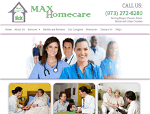 Tablet Screenshot of maxhomecare.net